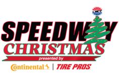 the logo for speedway christmas presented by continental tire pros