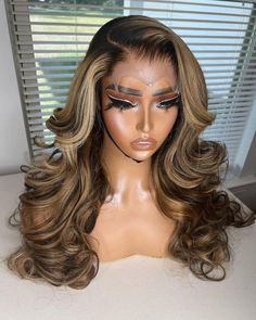 Hairstyles Quick And Easy, Long Hair With Layers, Pretty Wigs, Human Lace Front Wigs, Hairstyles Quick, Exotic Hairstyles, Blessed Wednesday, Simple Hairstyle