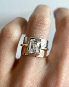 Tiffany Wide Band Ring, 5ct Engagement Ring, Commitment Ring, Marrow Fine, Ring Inspo, Emerald Cut Diamond, To Infinity And Beyond