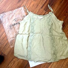 Size Large Brand New Camilaole Top Sage/Olive Green Sleeveless Olive Top For Summer, Olive Green, Camisole Top, Womens Tops, Brand New, Green, Women Shopping, Quick Saves, Color