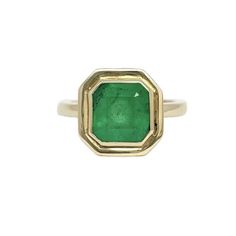 ad eBay - Find many great new & used options and get the best deals for 3.46ct Natural Square Colombian Emerald Solitaire Ring 18K Yellow Gold at the best online prices at eBay! Free shipping for many products! Formal Octagon Emerald Ring With Bezel Setting, Luxury Green Ring With Bezel Setting, Luxury Green Rings With Bezel Setting, Luxury Green Octagon Rings, Luxury Octagon Ring With Bezel Setting, Luxury Octagon Emerald Ring With Bezel Setting, Luxury Rectangular Gemstone Ring, Modern Octagon Emerald Ring For Formal Occasions, Fine Jewelry Octagon Ring With Polished Finish