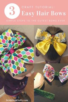 How To Make Pinwheels, Easy Hair Bows, Make Hair Bows, Crafting Wire, Hair Bows For Girls, Pinwheel Bow, Bows For Girls, Diy Baby Clothes, Make Hair