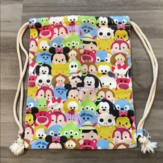 Cute Bag For The Tsum Tsum Fan! Never Used Fun Multicolor Bag With Character Print, Playful Multicolor Bags With Character Print, Playful Character Print Multicolor Bag, Playful Multicolor Character Print Bags, Casual Bags With Character Print For Daily Use, Palm Springs Mini Backpack, Tinker Bell Costume, Minnie Mouse Backpack, Kanken Mini