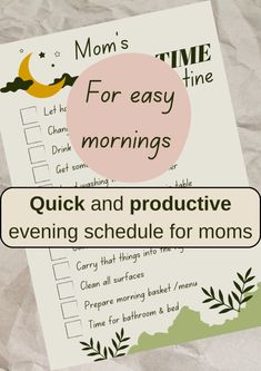 a printable for mom's to - do list with text overlaying it