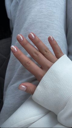 Short Classy Nails, Natural Nails Manicure, Minimal Nails, Her Nails, Casual Nails, Pearl Nails, Neutral Nails, Classy Nails, Funky Nails