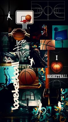 a collage of basketball images with the words, i love this sport and it's name