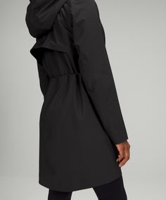 Shake off wet weather with this sleek rain jacket. The waterproof exterior and soft, sweat-wicking liner will keep you happy and dry. Black Rain Jacket, Black Rain, Shake Off, Hooded Rain Jacket, Winter Capsule, Jacket Hoodie, Raincoats For Women, Loungewear Women, Rain Coat