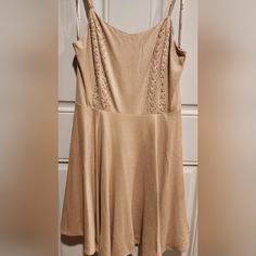 Nwt Miss Me Suede Like Dress With Adorable Stitching And Sexy Open Back Cute Summer Dress, Dress Open Back, Cute Summer Dresses, Dresses Backless, Miss Me, I Dress, Summer Dress, Open Back, Stitching