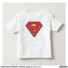 Superman S-Shield Classic Logo Toddler T-shirt - Toddler Clothes & Shoes Gift Idea. Grunge Logo, Superman Symbol, Superman T Shirt, Superman Logo, Logo Symbol, Toddler Boy Outfits, Superhero Comic, Classic Logo, Toddler Girl Outfits