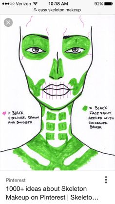 Skull Costume Makeup, Skull Make Up Easy, Skeleton Makeup Neck, Skeleton Contour, Halloween Skull Makeup Easy, Colorful Skeleton Makeup, Skeleton Costume Makeup, Skeleton Hair Ideas, Easy Sfx Makeup