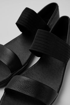 Right Black Sandals for Women - Fall/Winter collection - Camper USA Slip-on Slingback Sandals With Rubber Sole, Modern Slingback Sandals With Rubber Sole, Modern Flats With Rubber Sole For Summer, Modern Slingback Slip-on Sandals With Rubber Sole, Modern Flat Slingback Sandals With Removable Insole, Black Slingback Flats For Summer, Lightweight Flats With Rubber Sole, Flat Leather Sport Sandals With Rubber Sole, Black Slides With Arch Support