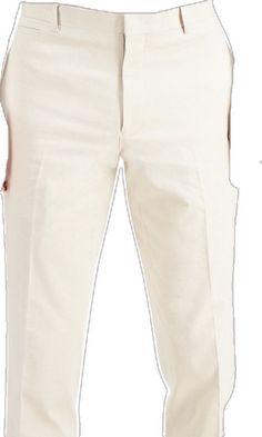 Fitted Summer Pants With Standard Cut Leg, White Cotton Dress Pants For Business Casual, White Cotton Dress Pants With Welt Pockets, White Flat Front Bottoms For Business Casual, Fitted Cotton Work Pants For Summer, White Cotton Dress Trousers, Fitted White Flat Front Pants, White Flat Front Bottoms With Welt Pockets, White Tailored Cotton Dress Pants