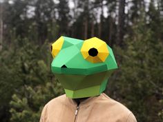 Funny Frog Mask (papercraft) Upon purchase, instantly download a PDF templates along with building instructions. Building your mask doesn't demand extraordinary skills or uncommon tools! A detailed tutorial is included in the PDF file. Simply follow the instructions and enjoy the process! <- IMPORTANT -> -> To keep the animals' eyes in their natural position, the wearer needs to see through the nostrils, which somewhat limits their visibility. <- Here's the list of materials and tools you'll nee Diy Frog, Frog Mask, Mask Papercraft, Mask Craft, Masks Crafts, Office Printers, Funny Frogs, Cute Frog, Building Instructions