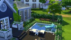 You can download this House from the Sims 4 Gallery. My ID is momcsii. I hope you like it! #thesims4 #origin #momcsii #speedbuilding Sims 4 Small Backyard, Backyard Sims 4 Ideas, Sims4 Backyard Ideas, Sims 4 Backyard Ideas Base Game, Sims 4 Backyard Ideas Pool, Backyard Sims 4, The Sims 4 Pool Ideas, The Sims 4 Backyard Ideas, Sims 4 Patio Ideas