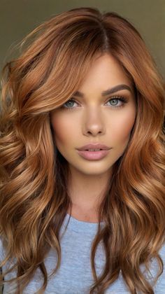 💝 Customize the Graceful Trendy Fall Hair Color fall hair colors copper blonde | Captivating Hair Color Copper Blonde, Dark Roots Strawberry Blonde Hair, Blonde With Red Lowlights Hair Fall Caramel Highlights, Copper Strawberry Blonde Balayage, Light Copper Balayage, Muted Copper Hair, Copper To Blonde, Copper Hair With Blonde Highlights, Copper Hair With Blonde