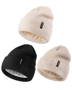 PRICES MAY VARY. Skin-Friendly Quality Material: The unisex beanie hats are knitted by high quality acrylic, extremely comfortable and stretchy, easy to put on and take off. The inside is soft touch fleece lining, it is warm and cozy, offering great heat retention and providing you with warmth and comfort. Value and Accessibility: This beanie is unisex for women and men. It is available in a variety of colors; the classic and simplest solid color design matches most your dressing styles, forming Beanies Women, Beanies For Men, Skull Hat, Hams, Winter Hats For Women, Body Warmer, Skull Cap, White Beige, Amazon Women