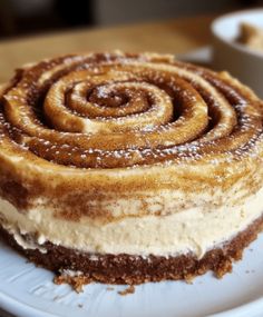 a close up of a cake on a plate