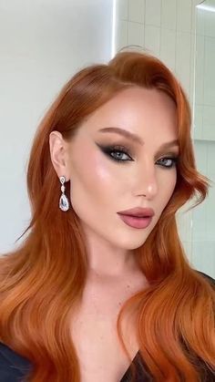 Ruiva do Instagram🧡 on Instagram: "Maquiagem para ruivas poderosas🧡" Glam Makeup Redhead, Redhead Makeup Wedding, Red Head Make Up, Makeup Looks For Red Hair, Makeup For Gingers, Ginger Makeup Looks, Redhead Makeup Looks