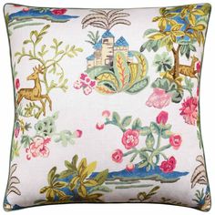 Knight's Tale Jewel Decorative Pillow Ryan Studio - Throw Pillow at Fig Linens and Home Ryan Studio Pillows, Stag And Doe, Down Blanket, Kit Kemp, Tea Towel Apron, Silver Wall Mirror, Alpaca Throw, Gold Mirror Wall, Luxury Throws