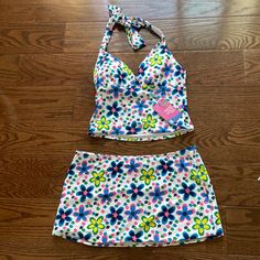 Brand Is Blackbough Swim Top Size Medium Skirt Size Large Both Brand New With Tag Super Cute Set!! This Website Doesn’t Allow Refunds Swim Skirt Aesthetic, Swim Skirt Set, Casual Multicolor Swim Skirt For Spring, Fitted Floral Print Swim Skirt For Spring, Fitted Floral Print Swim Skirt, Midsize Swimwear, Bathing Suit With Shorts, Cute Tankinis, Swimsuits Modest