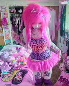 #scene #emo #pink #y2k #rainbow Scene Outfits 2000s, Scene Emo Fashion, Rainbow Anime, Bunny Hats, Emo Guy, Y2k Rainbow, 2000s Scene, Scene Aesthetic, Emo Scene Hair