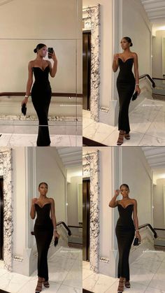 Black Dinner Dress Black Women, Elegant Night Out Outfit Classy Birthday, Classy Gala Outfit, Black Fitted Dress Outfit Baddie, Fancy Dinner Date Outfit Black Women, Elegant Dresses For Black Women, Womens Date Night Outfits Classy, Mother's Day Dinner Outfit, Edgy Vegas Outfit