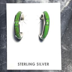 ✯ Sterling Silver Hoop Earrings ✯ Gaspeite Inlay Stone ✯ Ready to Ship ✯ All components made from 925 sterling silver ✯ Free shipping ✯ Item shipped in gift box ✯ Item is made to order and stone may slightly vary in color ✯ makes for a great gift or to compliment your wardrobe ✯ Visit SilverHelixDesigns.Etsy.com to see my other listings ❤ Thank you for visiting ❤ Paw Ring, Lapis Earrings, Small Hoop Earrings, Stone Inlay, Earrings Green, Large Hoop Earrings, Sterling Silver Hoop Earrings, Sterling Silver Hoops, Rings For Her