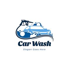 Car Washing Logo, Carwash Logo Design Ideas, Car Wash Design Logo, Car Wash Drawing, Car Detailing Logo Design, Car Wash Design, Logo Car Wash