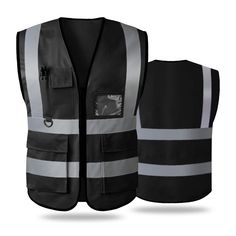 PRICES MAY VARY. ✮--Comfortable and flexible: This reflective vest made of 100% polyester tricot fabric, lightweight and breathable. Zipper closure for easy access, loose sleeveless design provide maximum flexibility for all activities or work. ✮--High visibility and 360° reflectivity: Bright blue mesh reflective vests, come with 2inch sliver reflective strips on both front and back provide enhanced visibility in all weather and light conditions ✮--MULTI-FUNCTION POCKETS: This Safety Vest comes with 5 Front Pockets for ample storage. Allow you to carry all your needs no matter where you go: phone, keys, staff ID, etc. ✮--Built to last: Zipper front closure and 5 pockets were reinforced with tight sewing, black webbing, sturdy, wear resistant. Tricot fabric more wear then mesh material but Construction Uniform, Police Vest, Reflective Vest, Vest For Women, Tricot Fabric, Safety Vest, Work Uniforms, Mesh Material, Sweater Accessories