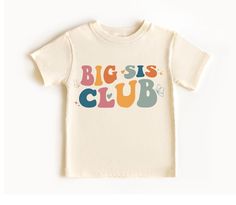 Cute and funny toddler big sister t-shirt that makes a perfect gift for a big sister-to-be or pregnancy announcement. ♥PRODUCTION TIME: 1-5 days (Usually 2-3 days) ♥SHIPPING TIME: 2-5 days (Usually 3 days) ♥PRODUCT DESCRIPTION: Bella Canvas 3001 T-shirt Super soft cotton and excellent quality print makes. 100% Soft cotton (fiber content may vary for different colors) Light fabric (4.2 oz/yd² (142 g/m Runs true to size Our Relaxed Fit Tee (Bella Canvas 3001) is a relaxed fit and is soft and cozy. Big Sister T Shirt, Promoted To Big Sister, Funny Toddler, Toddler Humor, Sister Shirt, Big Sister Shirt, Big Sis, Sister Shirts, Big Sister