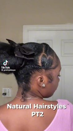 Natural Hair Bun Styles, Natural Hairstyle, African Hair Braiding Styles, Hairstyle Inspo, Girls Natural Hairstyles, Quick Braided Hairstyles