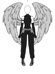 an anime character with angel wings