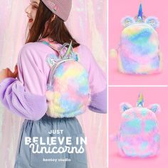 It's time to go back to class in the land of unicorns, nothing better than offering a magnificent Cute Unicorn Mini Backpack to your daughter. This particular bag will be employed to save her books using the miraculous capabilities of the mythical equine! Ideal for elementary school It'll keep your magic notebooks in order Size: 25*27 cm Closure Type: Zipper Material: Plush PU Leather Polyester Endowed with magical powers Backpack Type: Softback Capacity: Below 20 liters Cute Multicolor Unicorn Print Backpack, Multicolor School Bag With Unicorn Print, Student Backpack With Unicorn Print, Unicorn Print School Backpack, Cute Unicorn Print Backpack For Back To School, School Backpack With Unicorn Print, Multicolor Unicorn Print Bag For Students, Multicolor Unicorn Print Bag For Back To School, Unicorn Print Standard Backpack For Travel