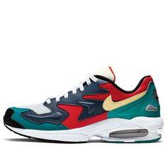 Nike Air Max2 Light SP Habanero Red Navy BV1359-600 Air Max 2, Nike Air Max 2, Air Max 90 Premium, Orange Camo, Air Max 98, Cargo Khaki, Lit Shoes, Marathon Running Shoes, Air Max Plus