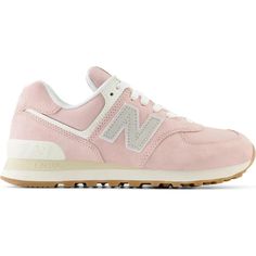 New Balance Women's 574 Lifestyle Shoe Pink WL574QE2 New Balance Shoe, Beige Skin, Trail Design, New Balance Style, White Teeth, New Balance Women, New Balance Shoes, Cute Shoes, New Balance