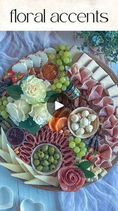 a platter filled with different types of food