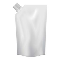 an empty white plastic bottle on a white background