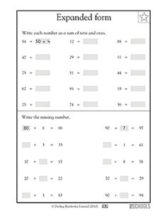 two worksheets with the same numbers for each number, and one that has been written