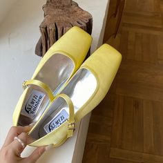 LBSFY - Square toe vintage mary janes women shoes Elegant heels shallow pumps Buckle strap female ballet loafers flats designer shoes Retro Summer Dress, Female Sneakers, Mary Jane Ballet Flats, Elegant Heels, Mary Jane Shoes Womens, Summer Flats, Low Heel Shoes, Yellow Shoes, Retro Summer