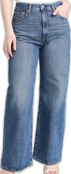 Medium Wash Pants With Zip Fly For Fall, Medium Wash Cotton Jeans, Mid-rise Washed Jeans For Work, Levi's Mid-rise Relaxed Fit Jeans, Levi's Denim Blue Workwear Jeans, Levi's Denim Blue Workwear Bottoms, Levi's Denim Blue Jeans For Workwear, Medium Wash Cotton Jeans With Zip Fly, Levi's Wide Leg Medium Wash Jeans