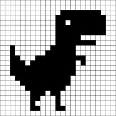 Dinosaur google game dinosaur game aesthetic dinosaur pixels crochet pattern black aesthetic crochet pattern No Internet Dinosaur Pixel Art, Pixel Dinosaur Google, Dino Pixel Art Pattern, Dinosaur Crochet Grid, Simple Cat Pixel Art, Dinosaur Pixel Art Small, Easy Pixel Crochet Pattern, Dinosaur Tapestry Crochet, Pixel Art Two Color