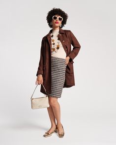 Wool Plaid Pencil Skirt - Frances Valentine Modern Skirt, Barn Coat, Skirt Wool, Plaid Pencil Skirt, Pencil Pleat, Park Avenue, Wool Plaid, Fall Wardrobe, Sweater Coats