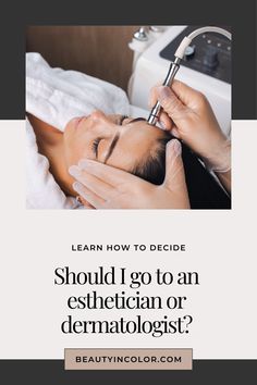 Not sure if you should see an esthetician or a dermatologist? Read here to find out. Chemical Peel, Body Treatments