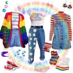 Kidcore Aesthetic Outfits, Rainbowcore Fashion, Kid Core Outfits, Weirdcore Outfits, Kidcore Style, Kidcore Clothes, Kidcore Outfit, Kidcore Fashion, Kidcore Clothing