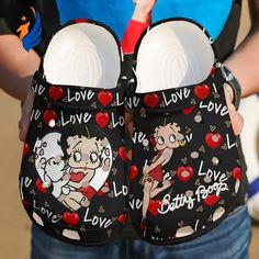 Introducing our Clogs Shoes – Clog Shoes Love Betty Boop, the perfect gift for both men and women! Made with Betty Boop And Dog, Crocs Clog, Crocs Crocband, Wooden Shoes, Shoe Gifts, Girl And Dog, Crocs Shoes, Clogs Shoes, Betty Boop