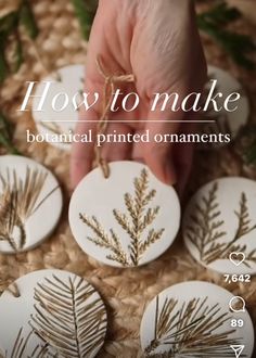 how to make botanical printed ornaments