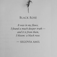 a poem written by segovia amii about black rose