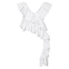 Ruffles have recently dominated womenswear collections, the ultra-feminine finish takes an unexpected twist in top Frill. With a flirtatious v-neckline, and asymmetric ruffles, top Frill is not of the delicate and frothy kind, but a more structured, modern and sharp offering you’d expect from deWar. Ruffles Top, Frill Blouse, Asymmetric Top, Frill Tops, Ruffle Shirt, Viscose Rayon, Summer Jacket, Asymmetrical Tops, Top For Women