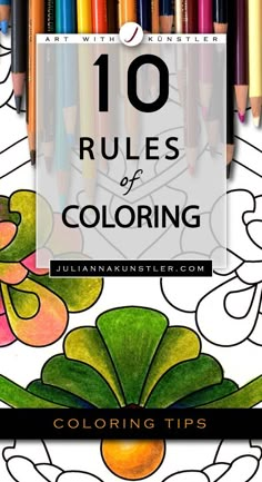 coloring books with the title 10 rules of coloring