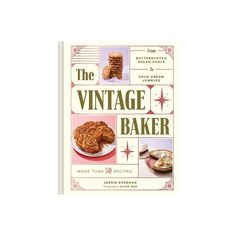 the vintage baker cookbook is on display